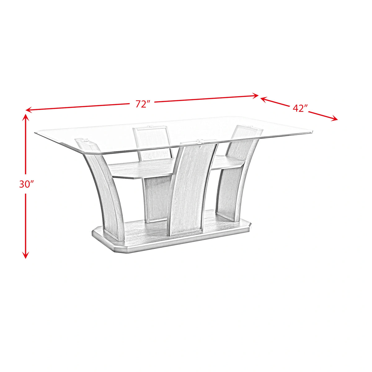 Dapper Grey Rectangular Dining Table