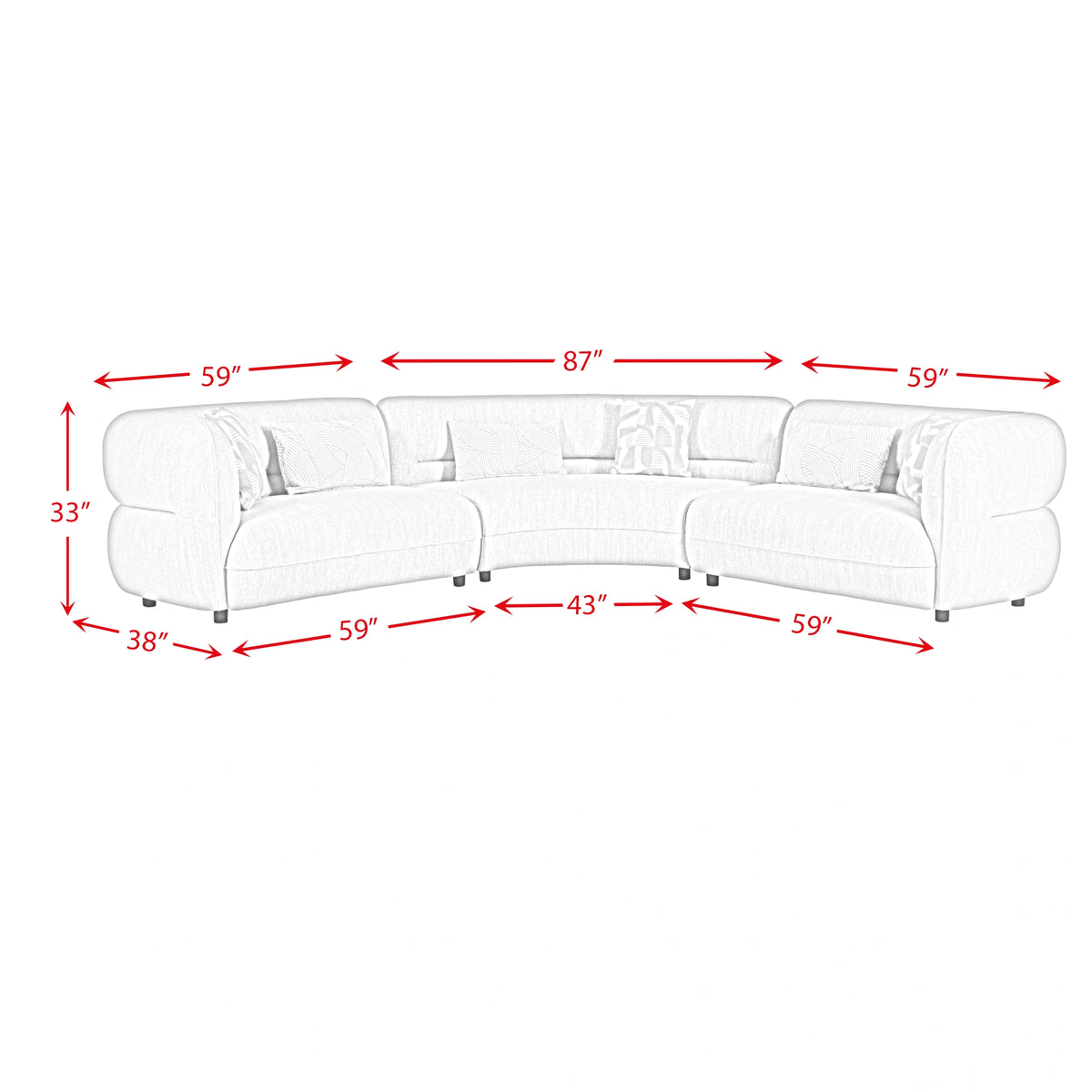 Four Seasons Loveseat in Woolen Camel with 2 Pillows