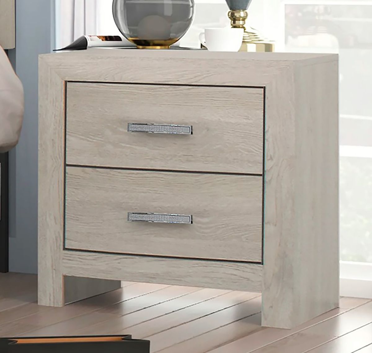 Jaylen 2 Drawer Nightstand in Gray - Jack’s Furniture and More (Laredo, TX)