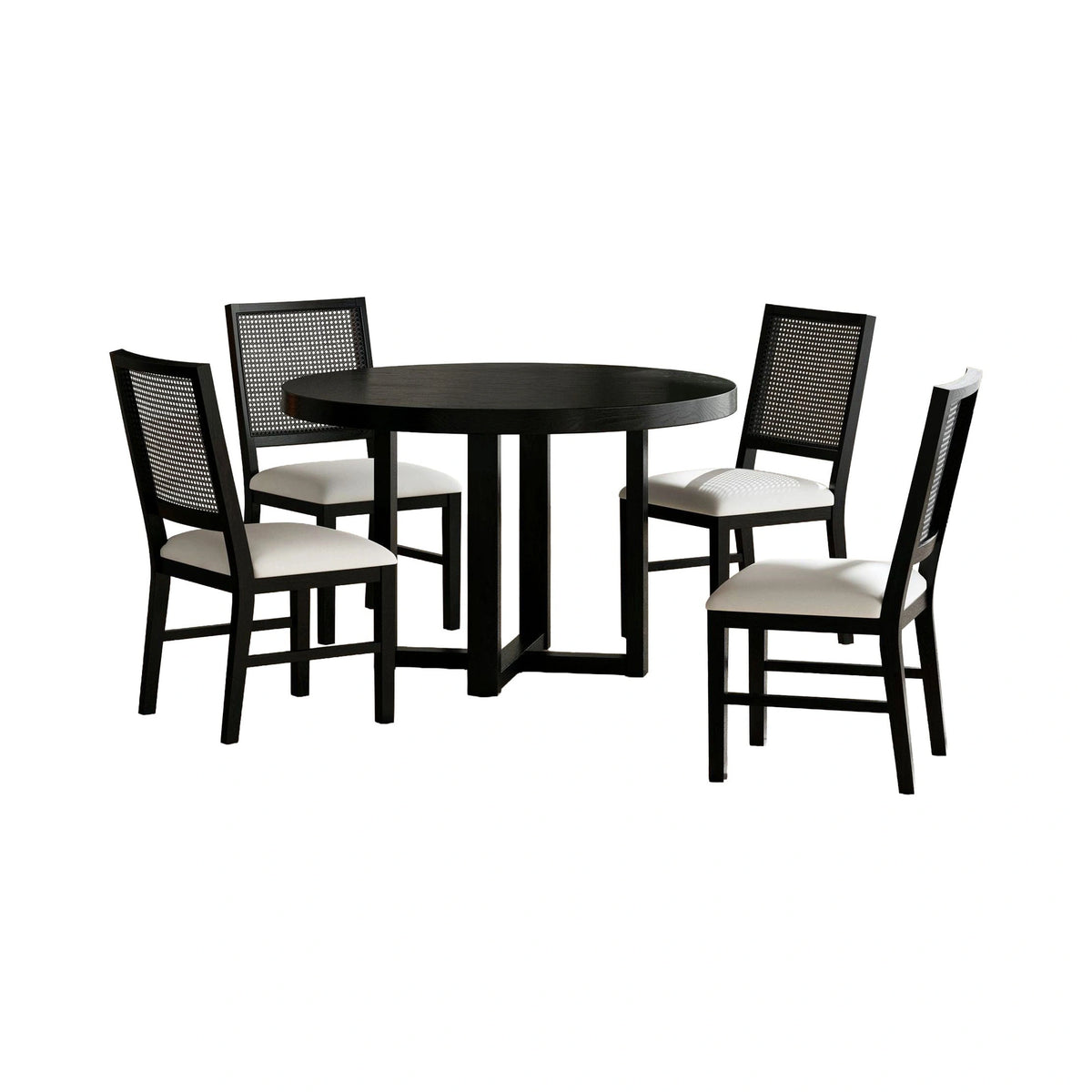 Bahama Breeze 5PC Standard Height Dining Set in Black-Table and Four Chairs