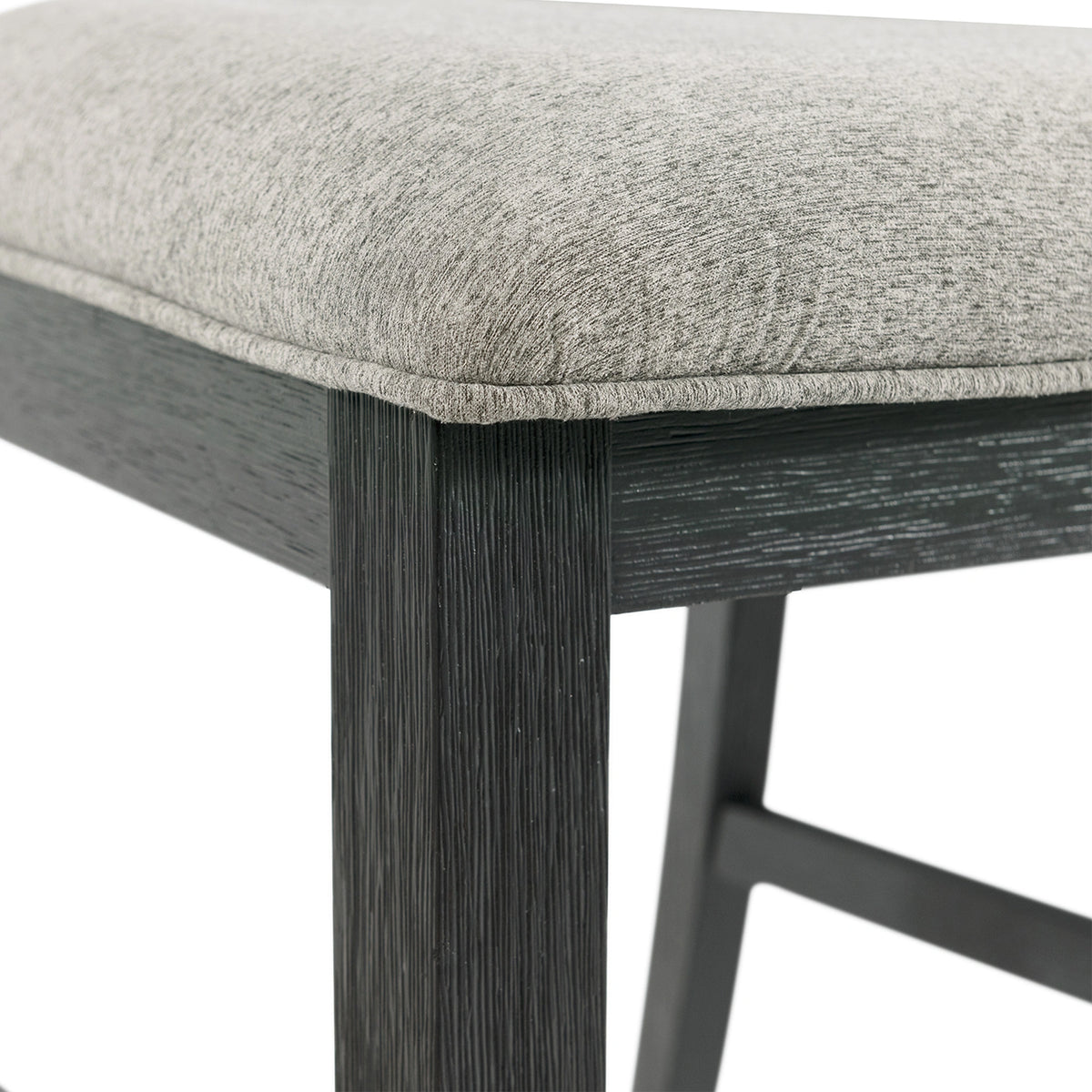 Martin Side Chair with Grey Fabric - Black Finish (2 Per Carton)