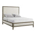 Elements International Versailles King Upholstered Panel Bed in Grey image