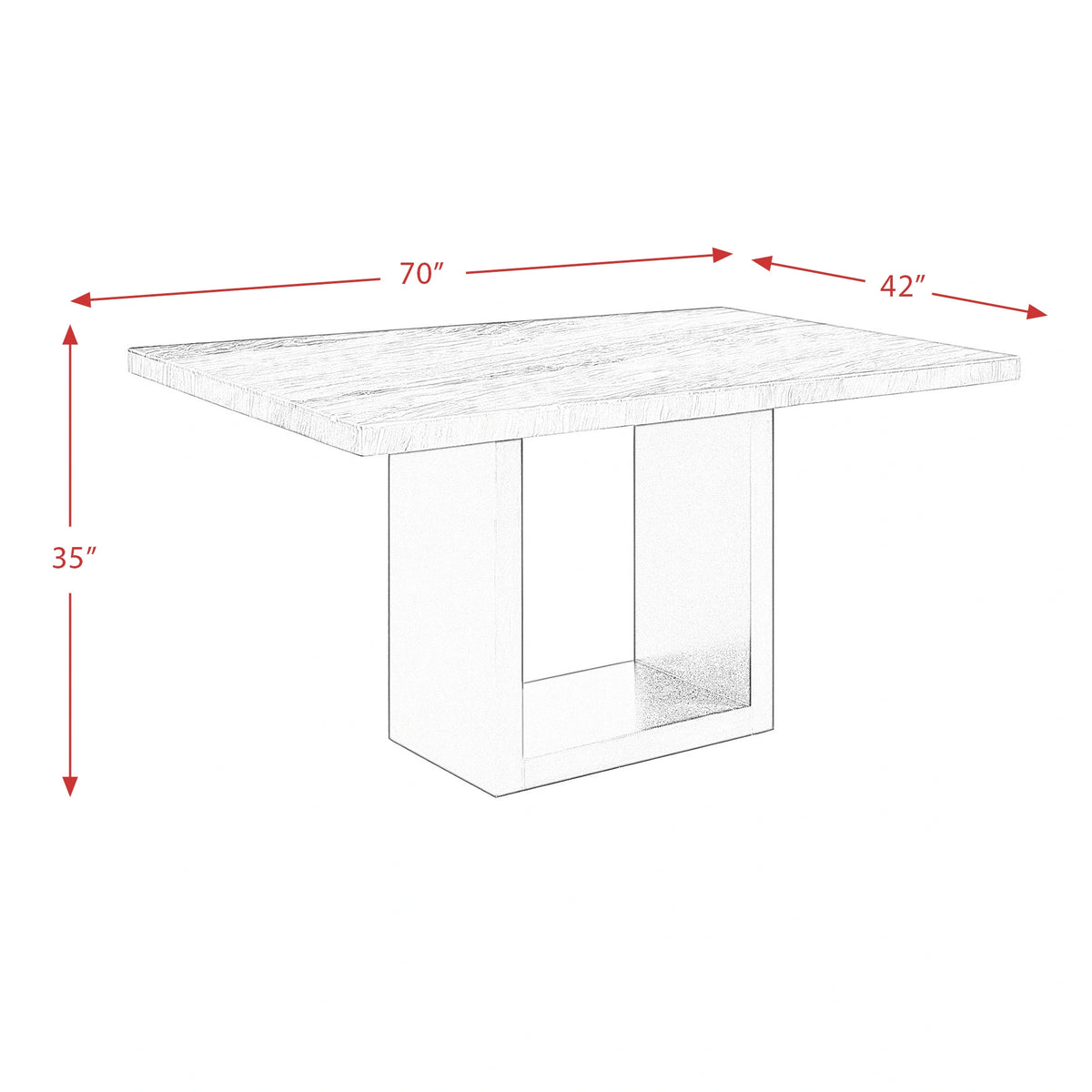 Valentino White Dining Table