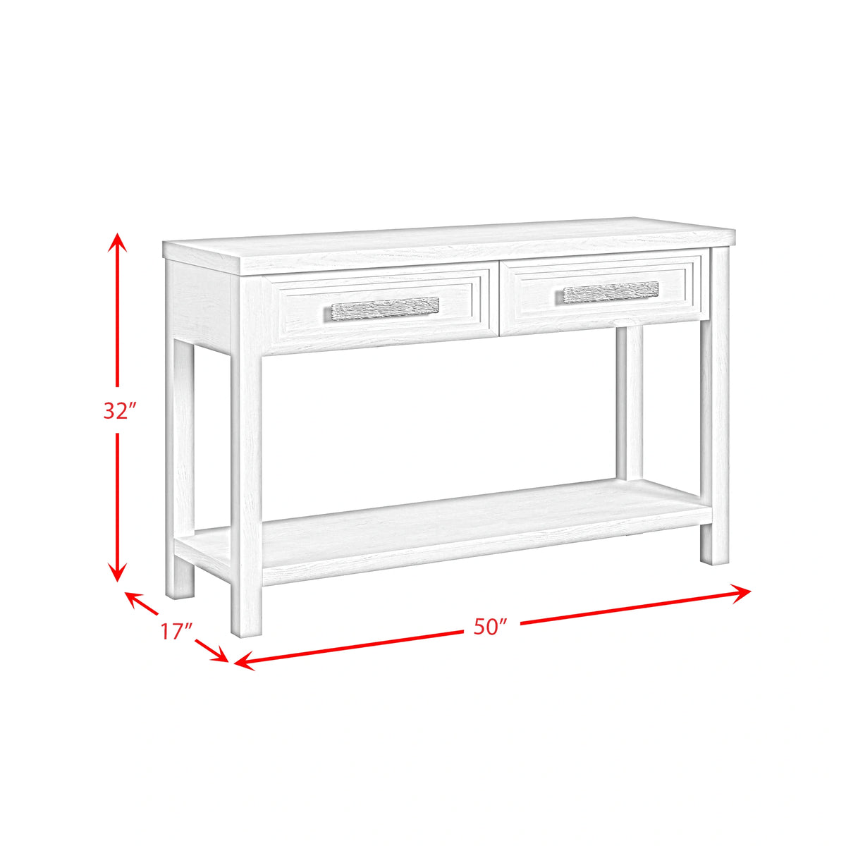 Avalanche 3PC Occasional Table Set in Antique White-Coffee Table, End Table & Sofa Table