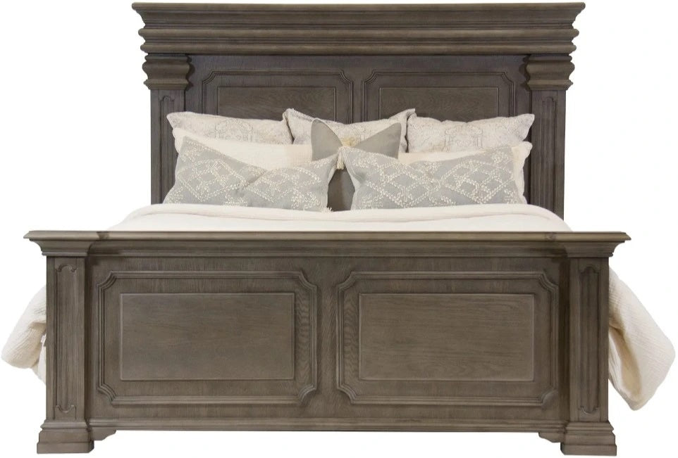 Kings Court Queen Panel Bed in Grey - Jack’s Furniture and More (Laredo, TX)
