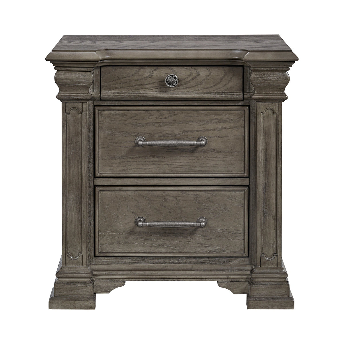 Kings Court 3-Drawer Nightstand (Sliding Top)