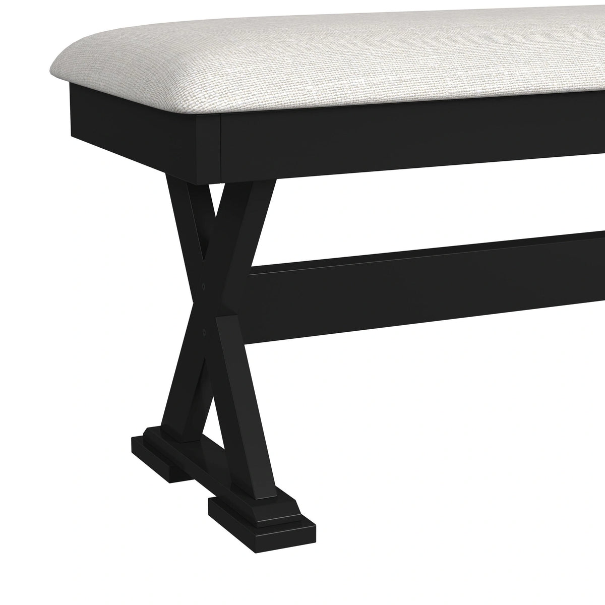 Tulane 6PC Dining Set with Table, 4 Chairs, and Bench in Oak and Black