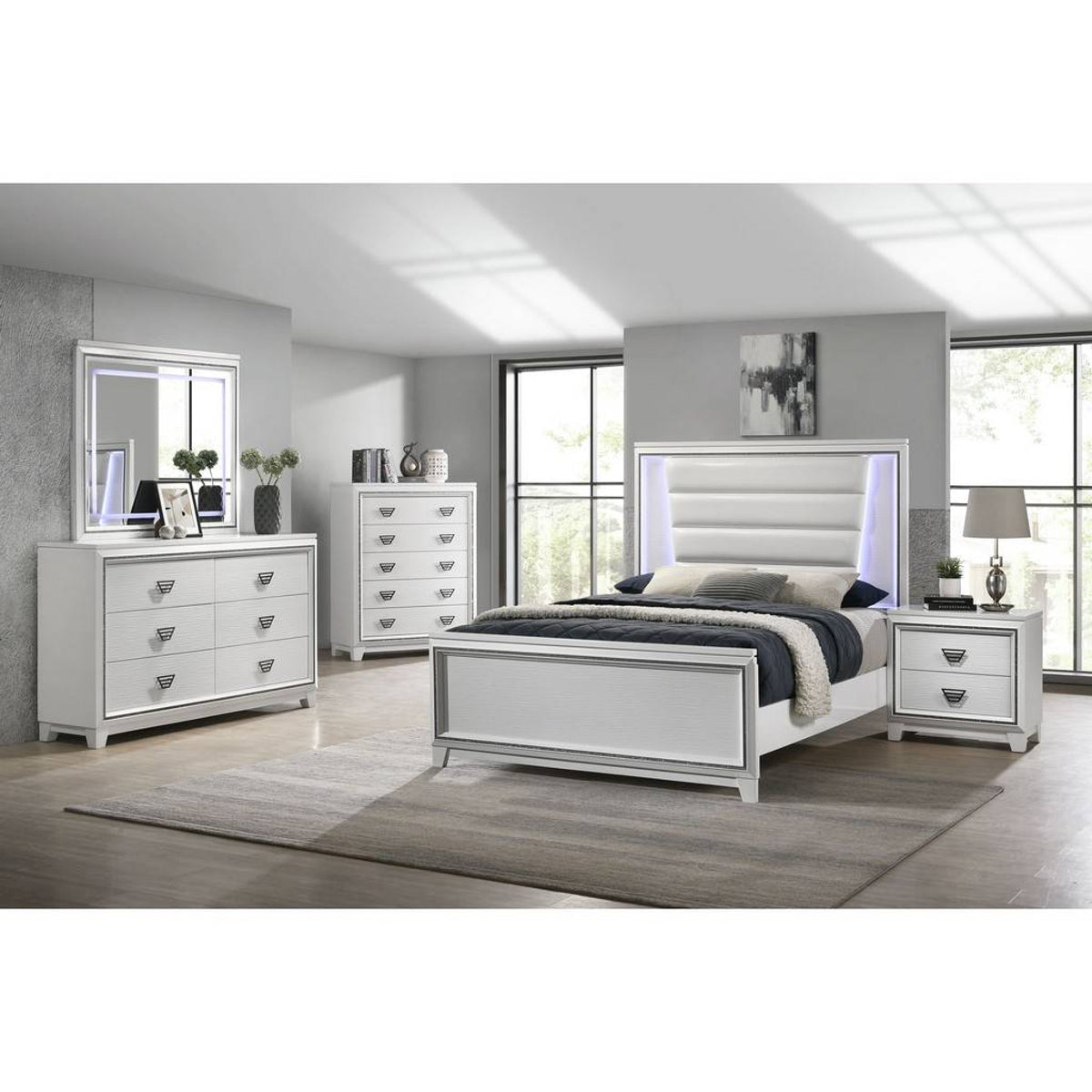 Moondance King Panel Bed in White - Jack’s Furniture and More (Laredo, TX)