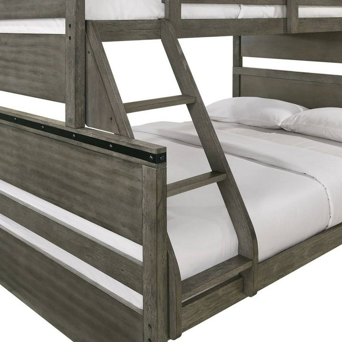 Wade Twin over Full Bunk Bed in Gray - Jack’s Furniture and More (Laredo, TX)