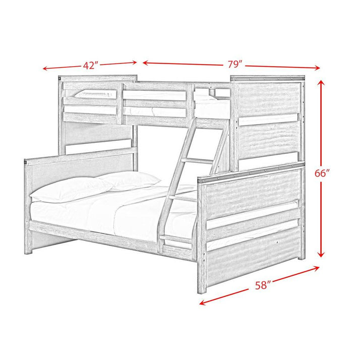 Wade Twin over Full Bunk Bed in Gray - Jack’s Furniture and More (Laredo, TX)