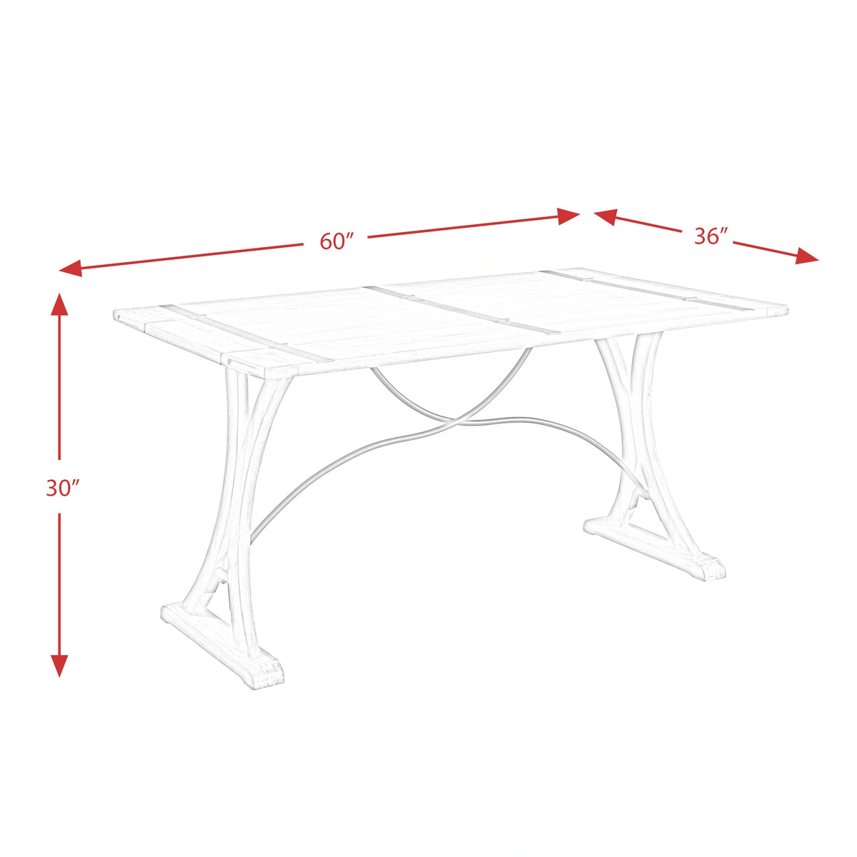 Callista Folding Top 5PC Dining Set-Table and Four Chairs
