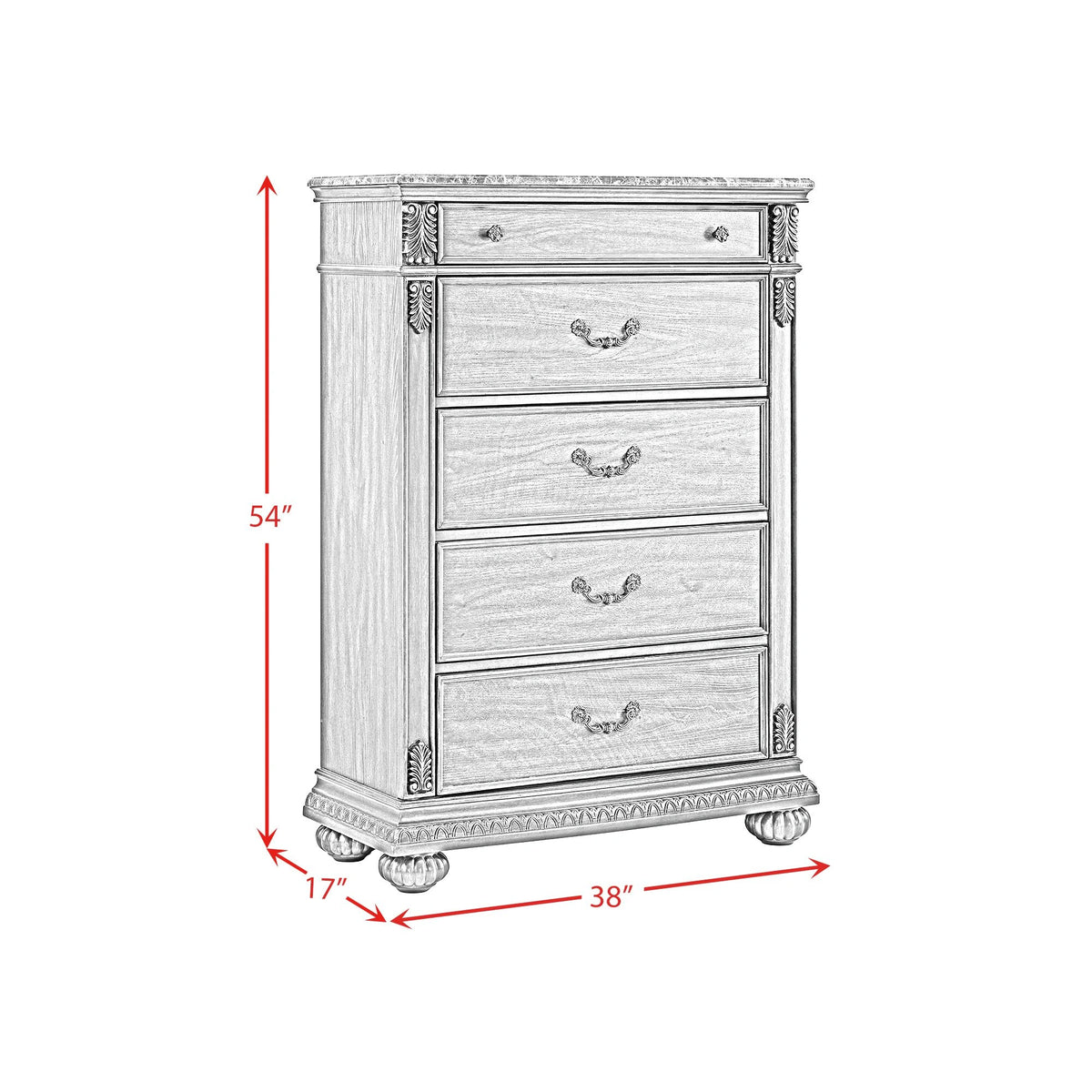 Cadenza UPH Bedroom Set with Black PU in Brown