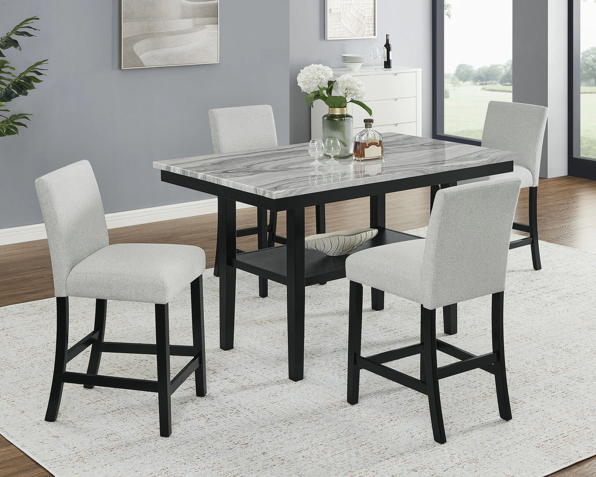 Marbel 5-Pc Counter Height Dining Set