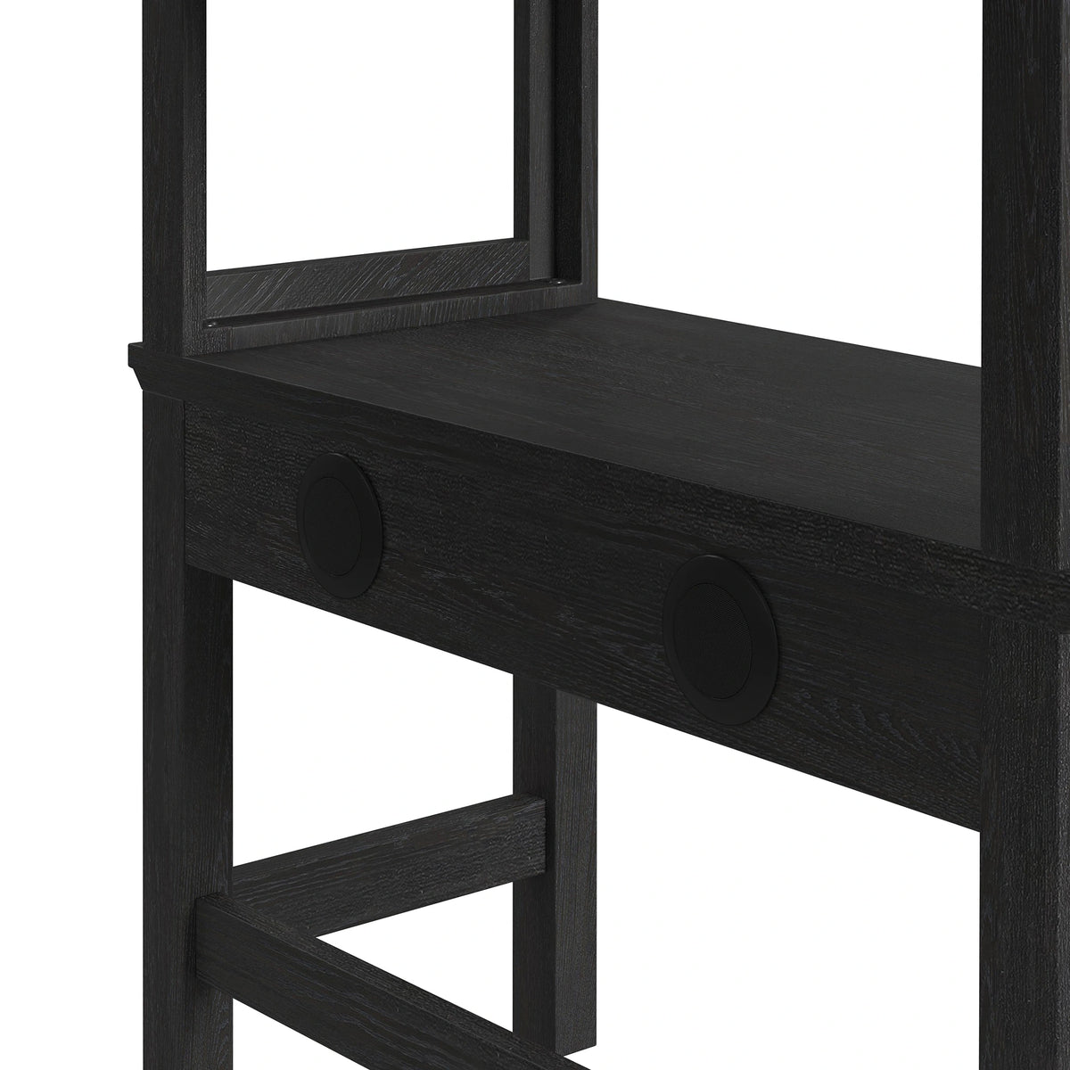 Hampton Kids Loft with Ladder and Desk with Speaker Bedroom Set