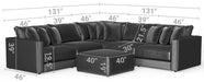 Remington (Pine) Modular Sectional - 5pc. - Jack’s Furniture and More (Laredo, TX)