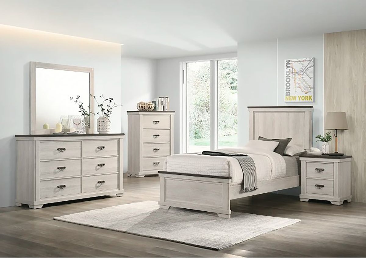 Leighton 6 Drawer Dresser In White