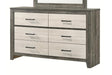 Crown Mark Furniture Rhett 6 Drawer Dresser in Gray image
