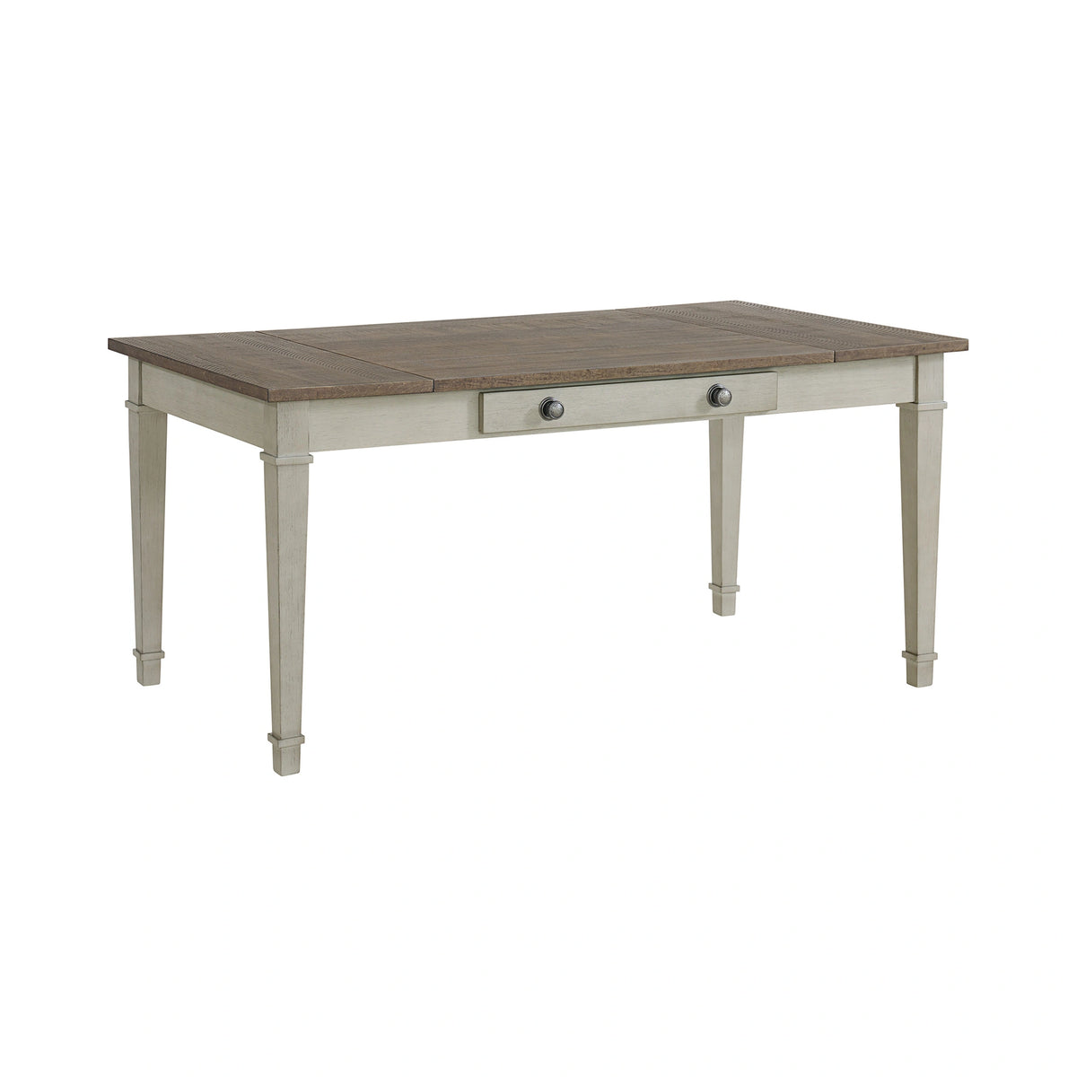 Farmington Rectangular Dining Table in Medium Brown and Washed Stone