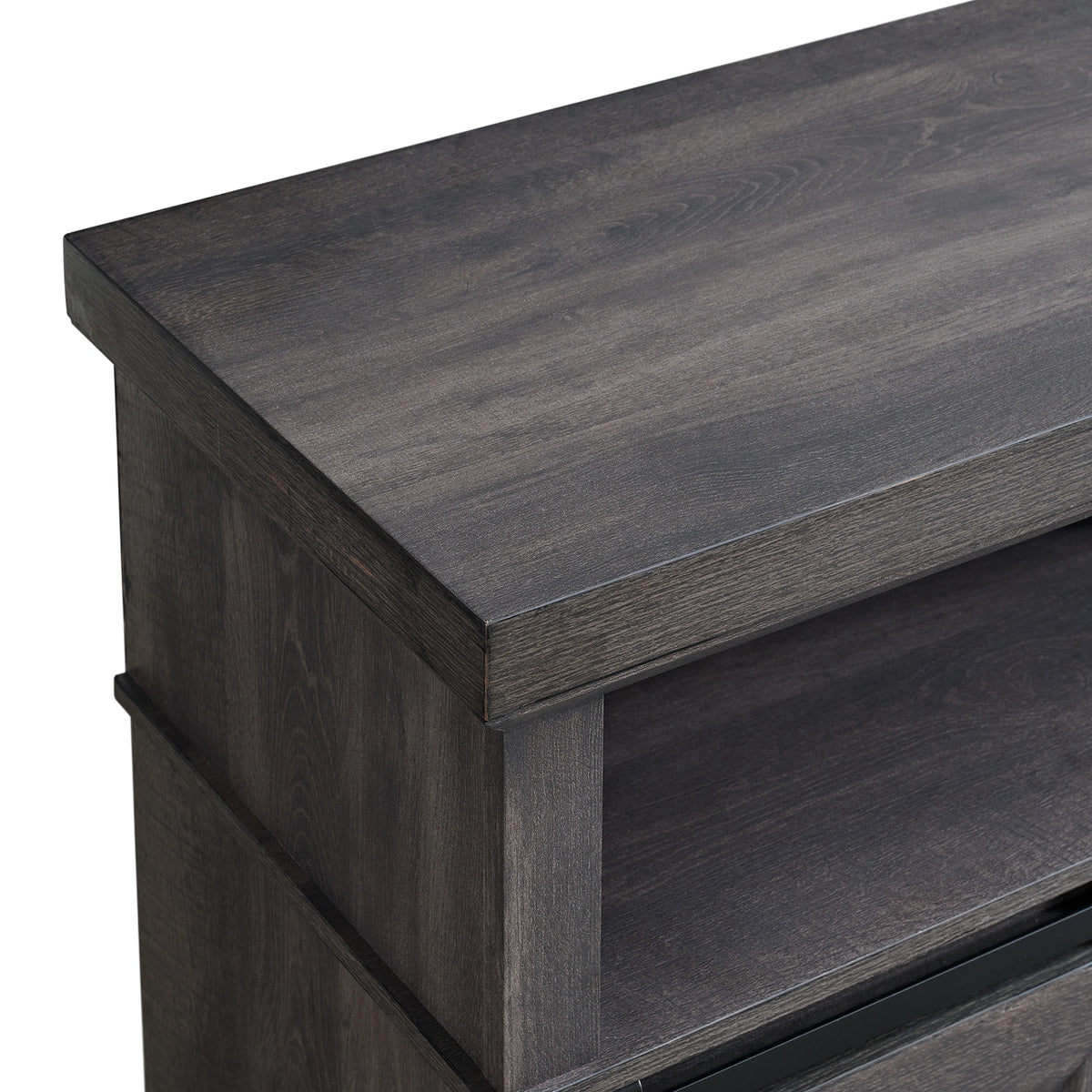 Macau Console with 23"" Fireplace Insert in Grey