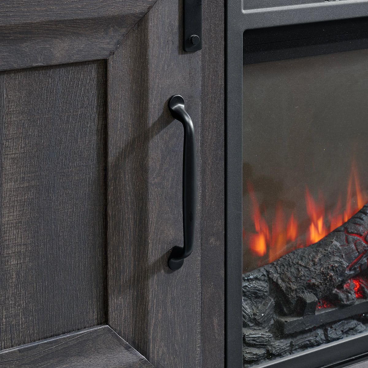 Macau Console with 23"" Fireplace Insert in Grey