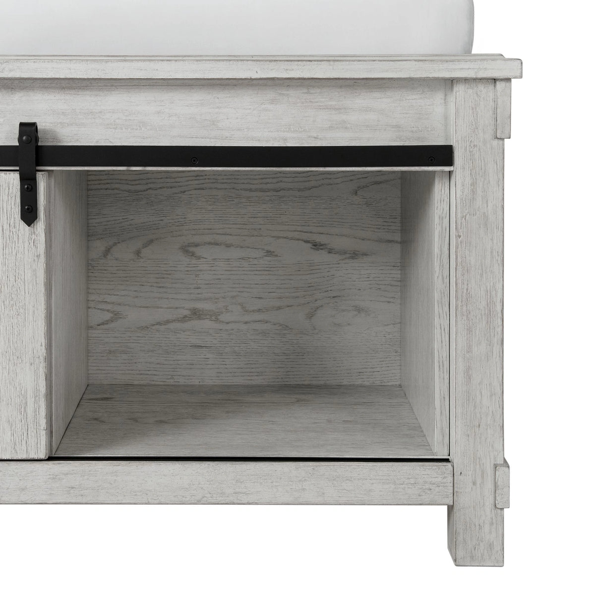 Scott Platform Storage Bedroom Set White Finish