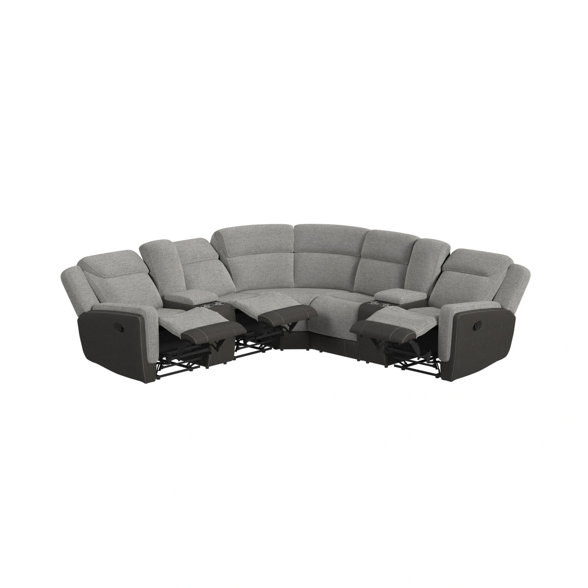Hornet 3PC Sectional Set with Console and 2 Recliners