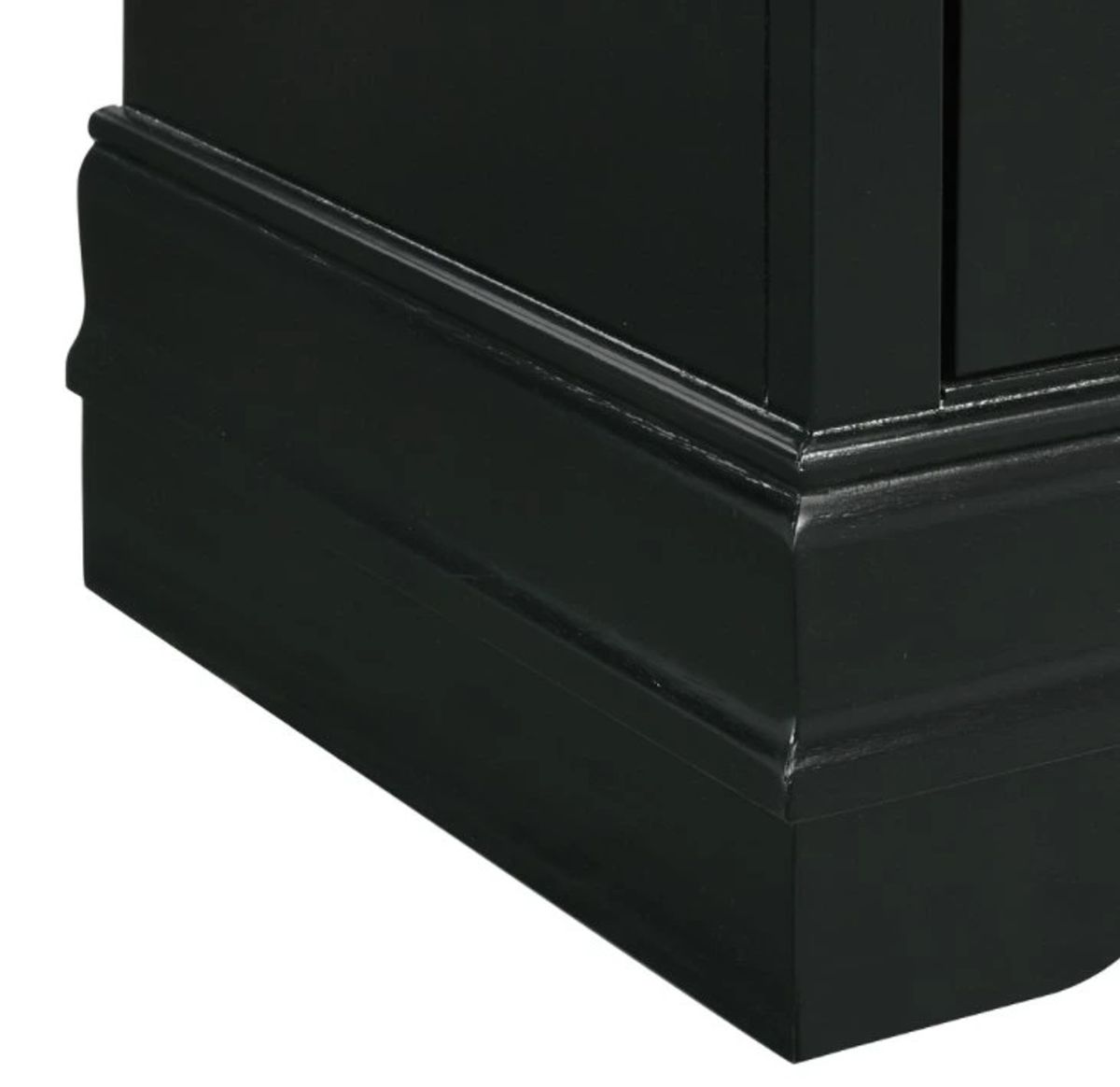 Louis Philippe Nightstand in Black - Jack’s Furniture and More (Laredo, TX)