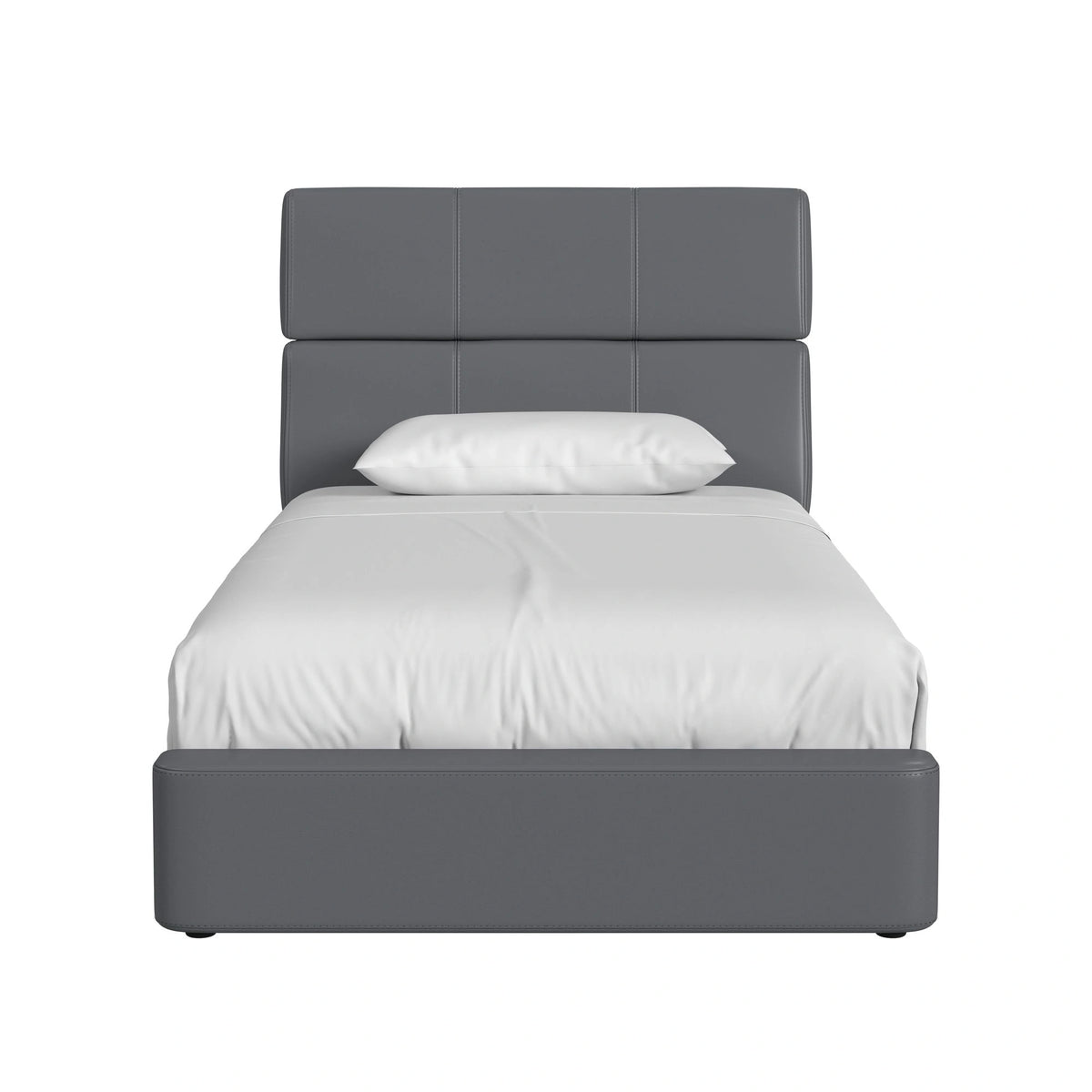 Valari Bed in Grey PU