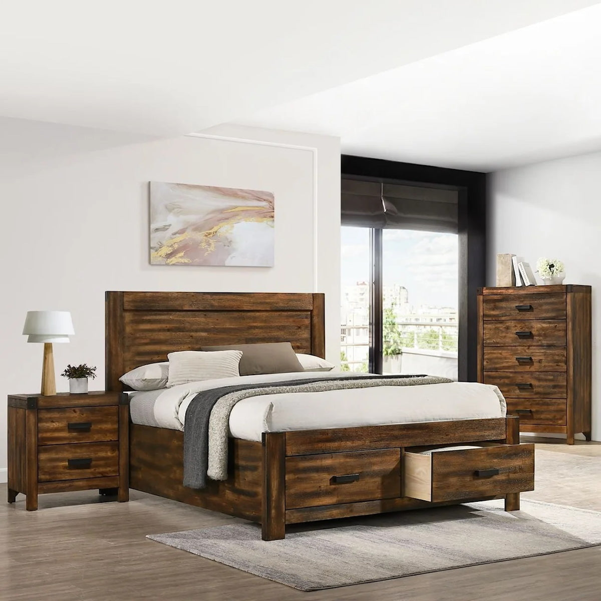 Warner Full Storage Bed in Chesnut - Jack’s Furniture and More (Laredo, TX)