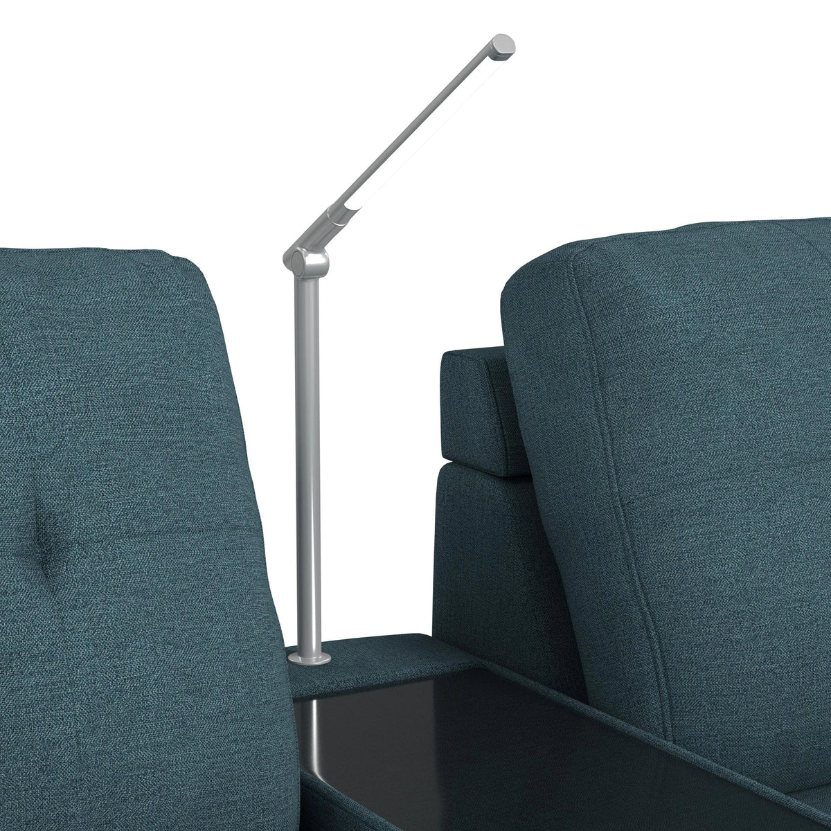 Options One 8PC Living Room Set in Palmer Plus Teal with Media Console
