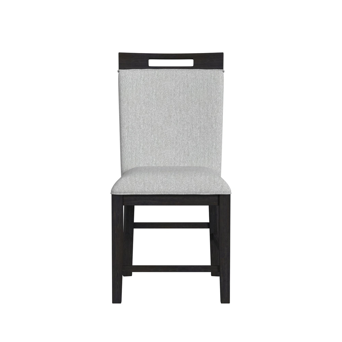 Transcend Side Chair with Light Grey Fabric in Charcoal (2 Per Carton)