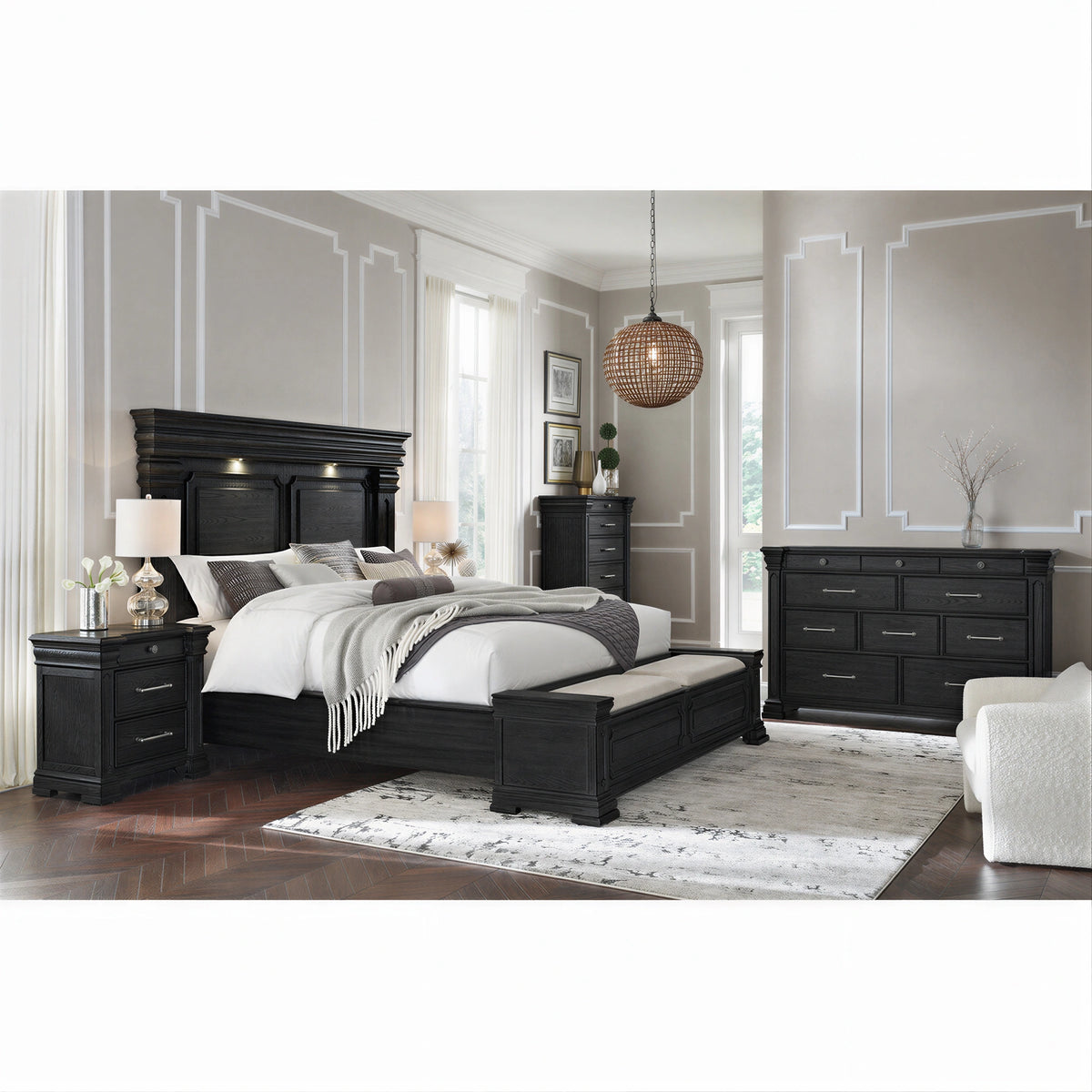 Kings Court Storage Bedroom Set