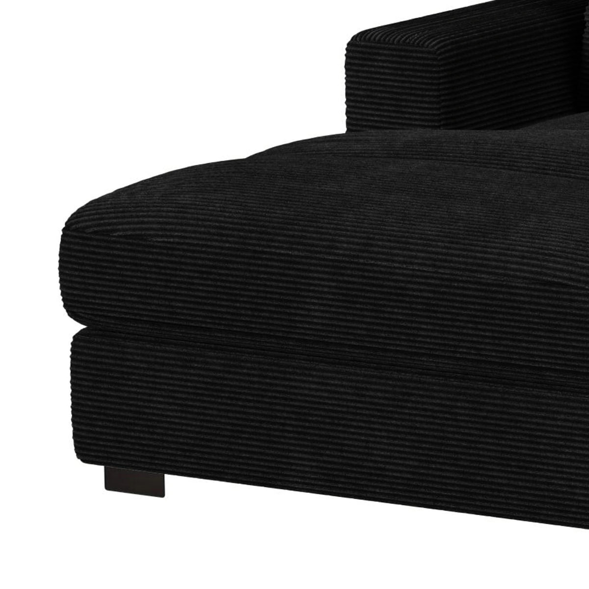 Arizona 4PC Sectional Set with LHF Chaise in Steno Black