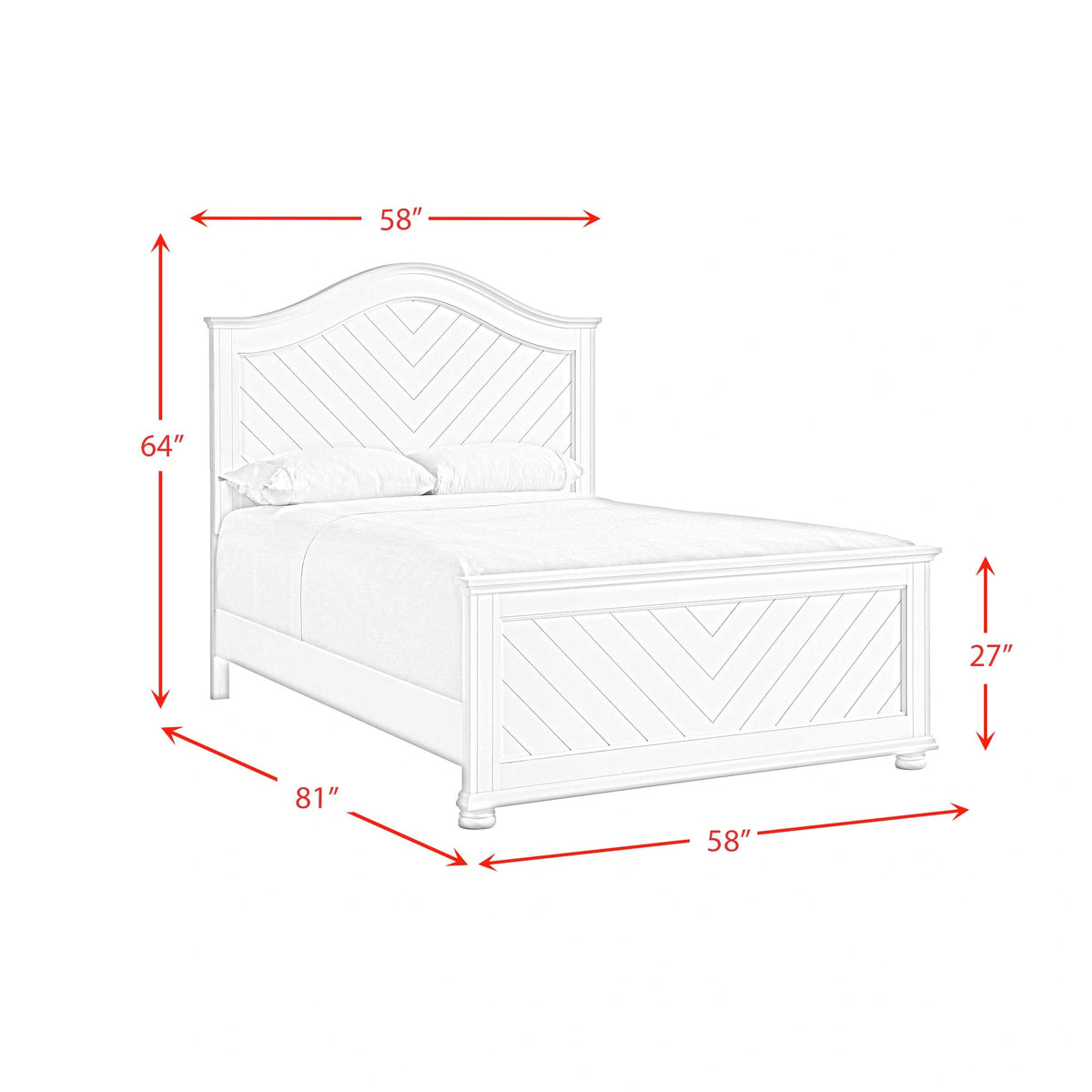 Kona Panel Bedroom Set in White