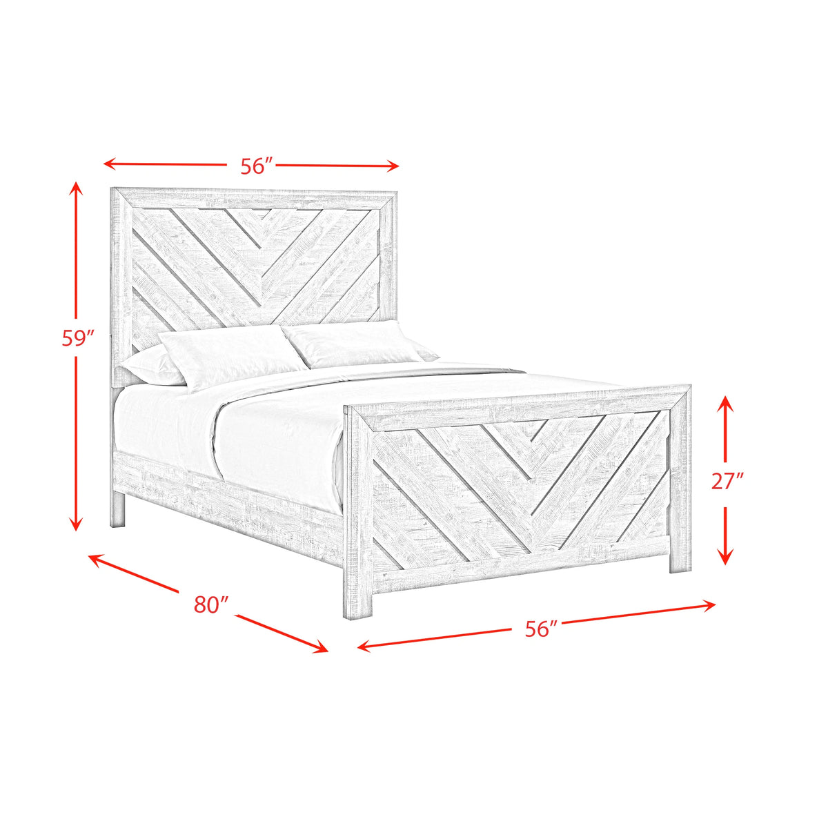 Ellen Panel Bedroom Set in White