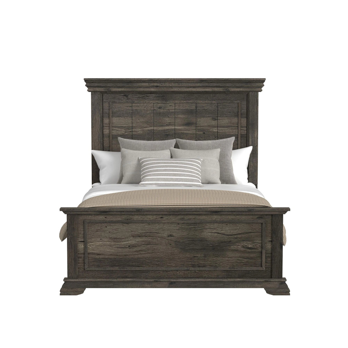 Park Ridge Panel Bed in Charcoal