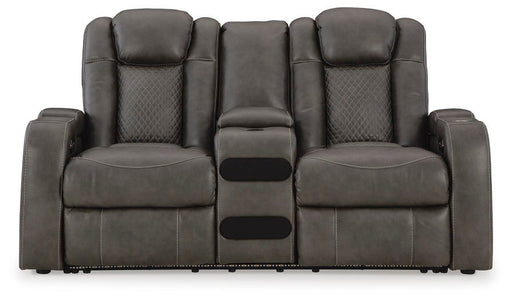 Fyne-Dyme Power Reclining Loveseat with Console - Jack’s Furniture and More (Laredo, TX)