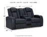 Fyne-Dyme Power Reclining Loveseat with Console - Jack’s Furniture and More (Laredo, TX)