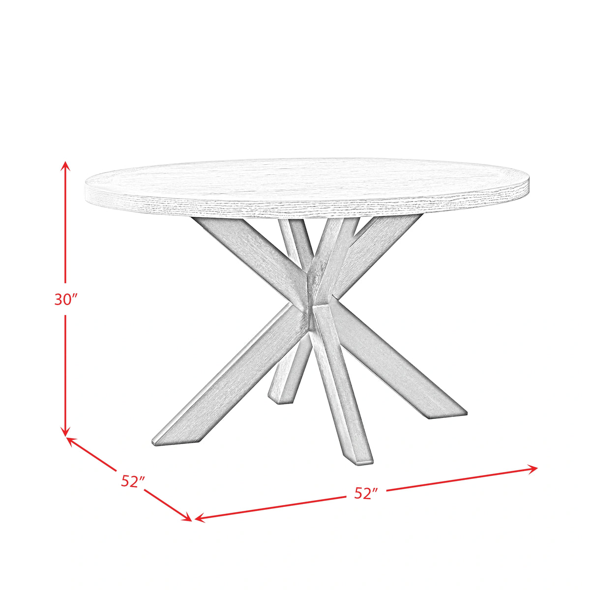 Axel 5PC Standard Height Dining Set in Espresso-Round Table and Four Light Grey Fabric Chairs