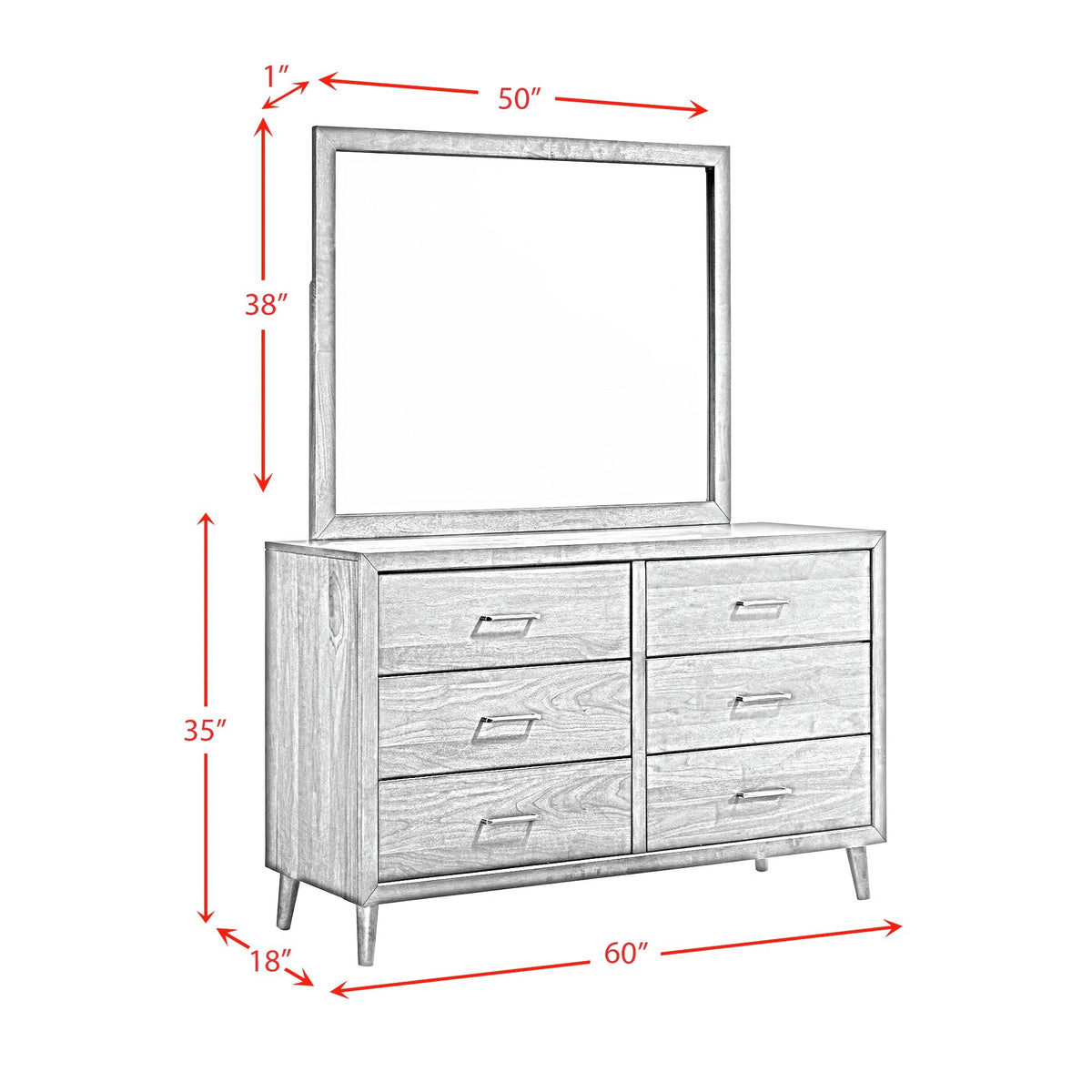 Malibu Panel Bedroom Set in Walnut