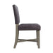 Collins Side Chair Stretcher with Brown PU (Set of 2) in Weathered Gray - Jack’s Furniture and More (Laredo, TX)