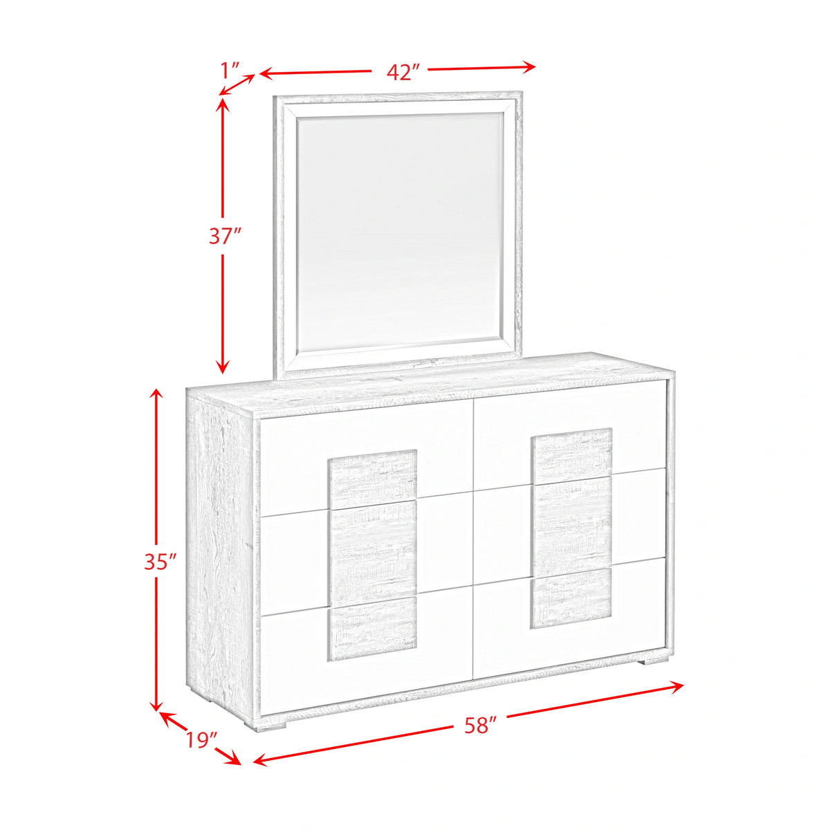 San Matteo Bedroom Set with LED