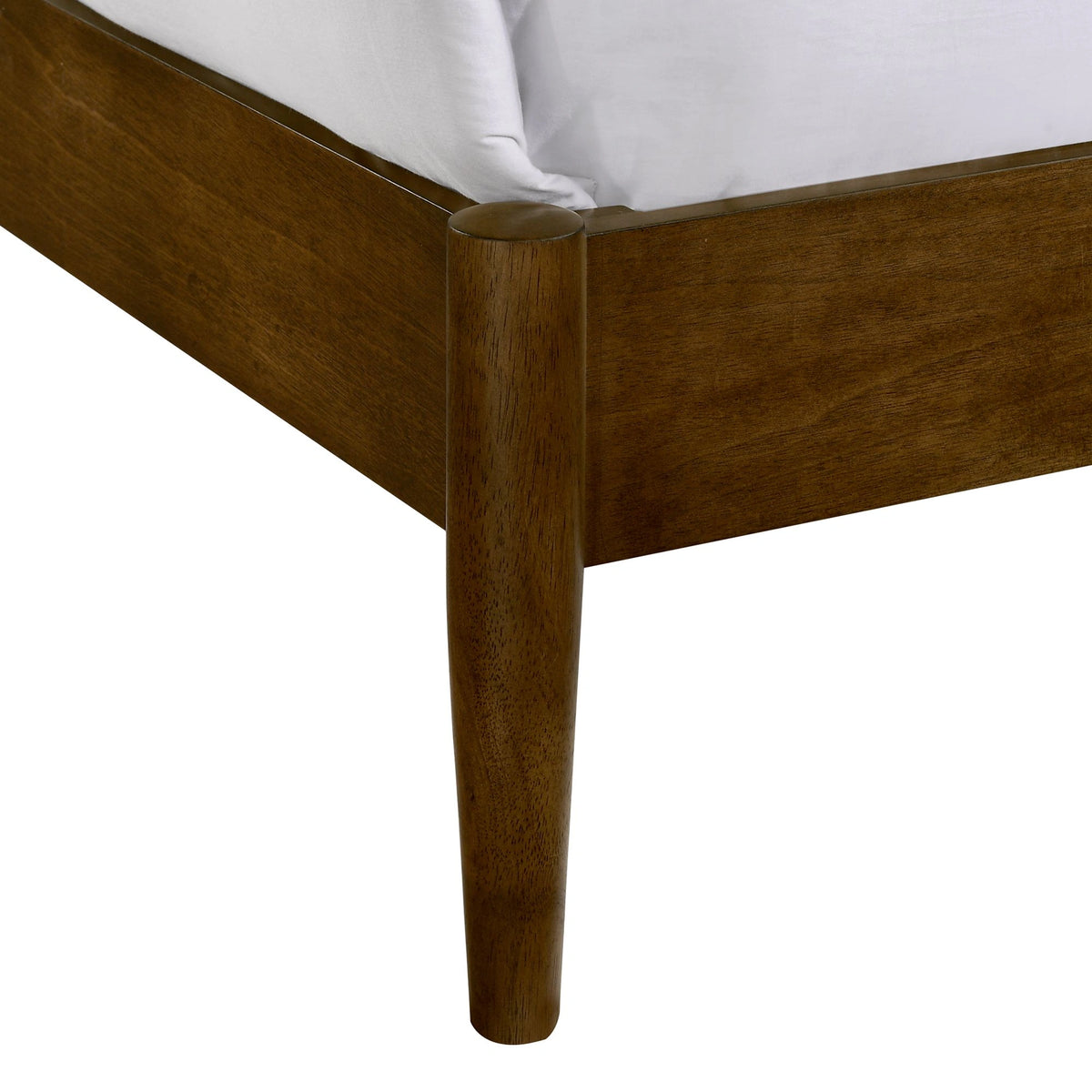 Malibu Bedroom Set with 2 Nightstands in Walnut