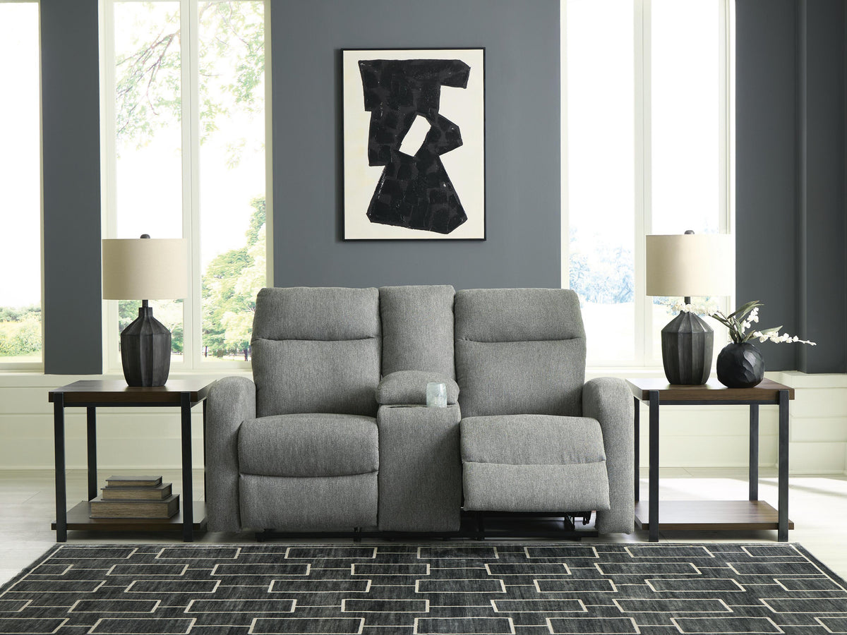 Gauntlet Reclining Loveseat with Console