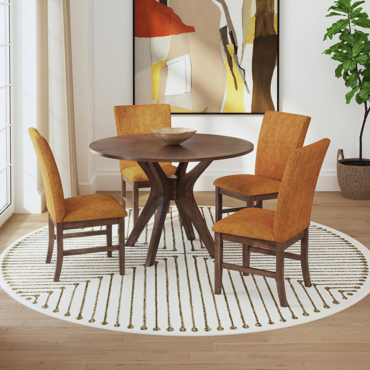 Santa Barbara Dining Set in Walnut
