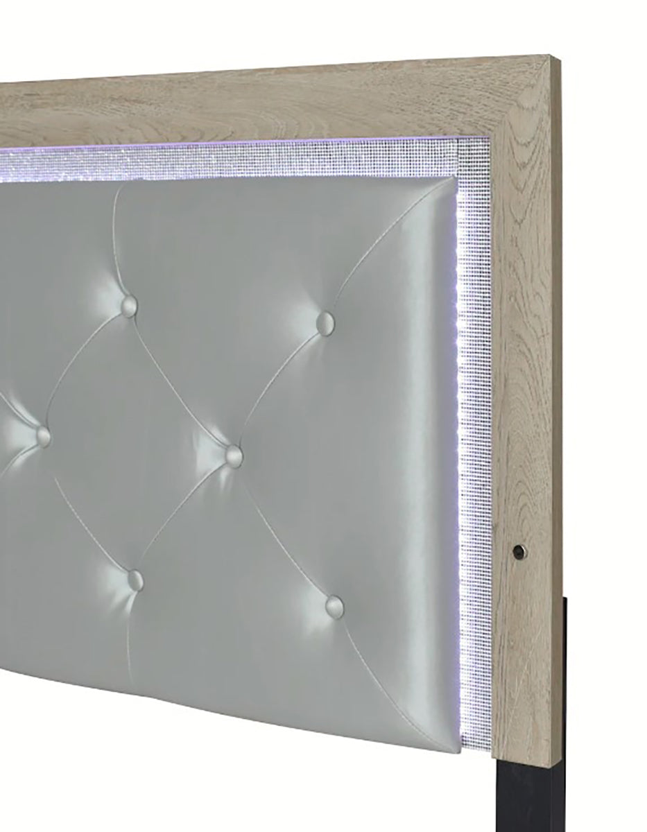 Jaylen Queen Upholstered Panel Bed in Gray - Jack’s Furniture and More (Laredo, TX)