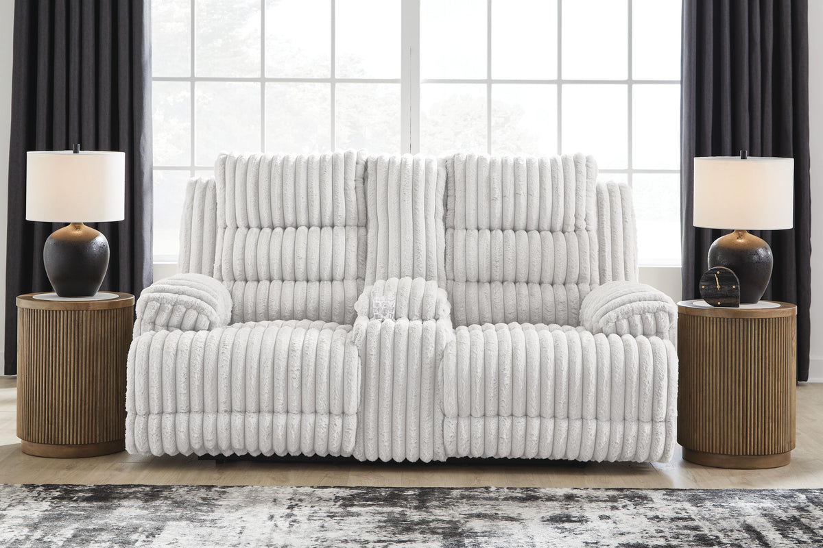 Rhines Falls Power Reclining Loveseat with Console - Jack’s Furniture and More (Laredo, TX)