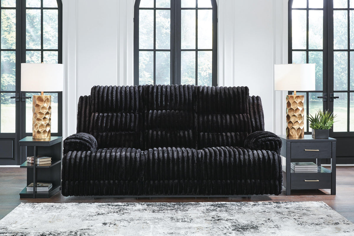 Rhine Falls Power Reclining Sofa with Drop Down Table