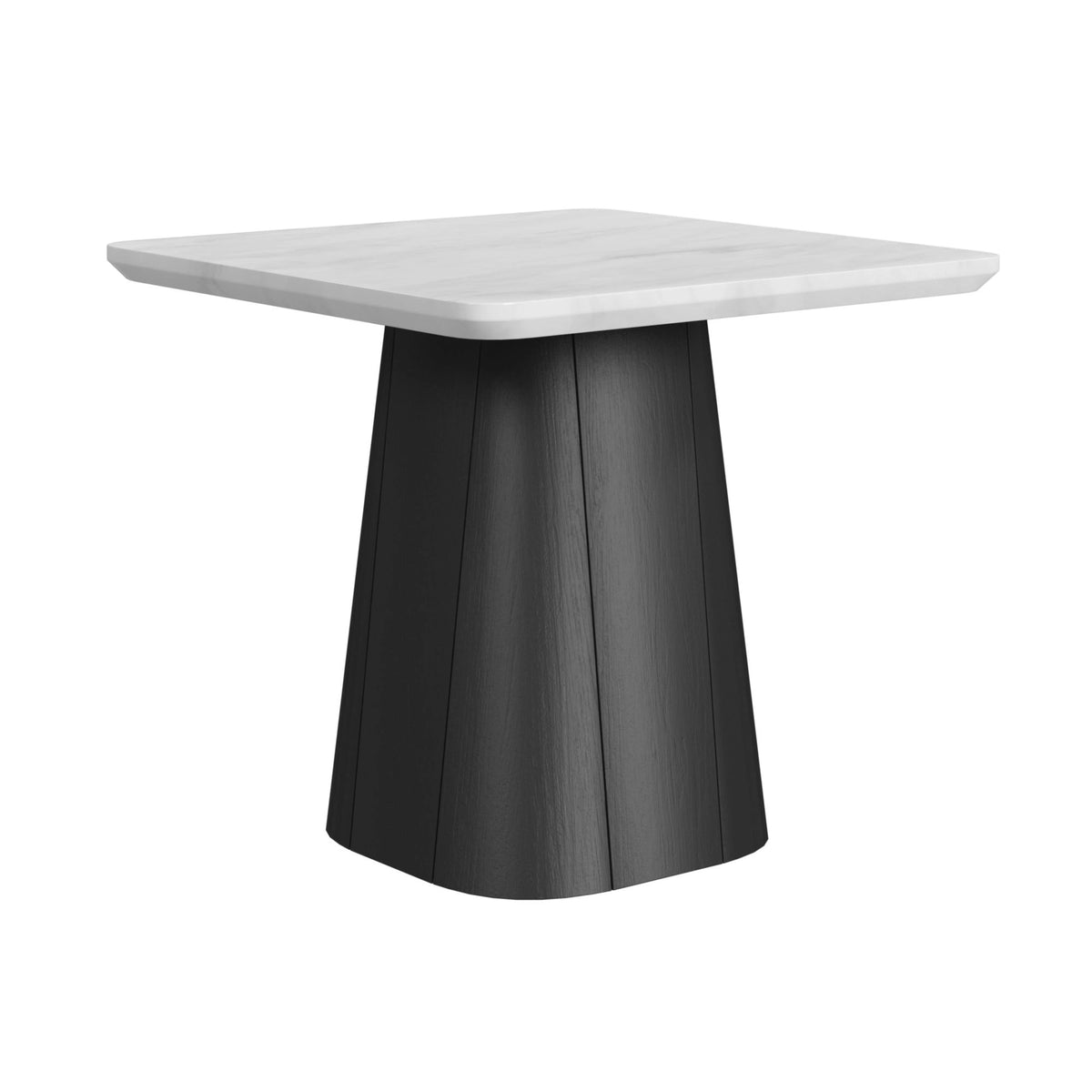 Edison 2PC Occasional Table Set in White and Black-Coffee Table & End Table
