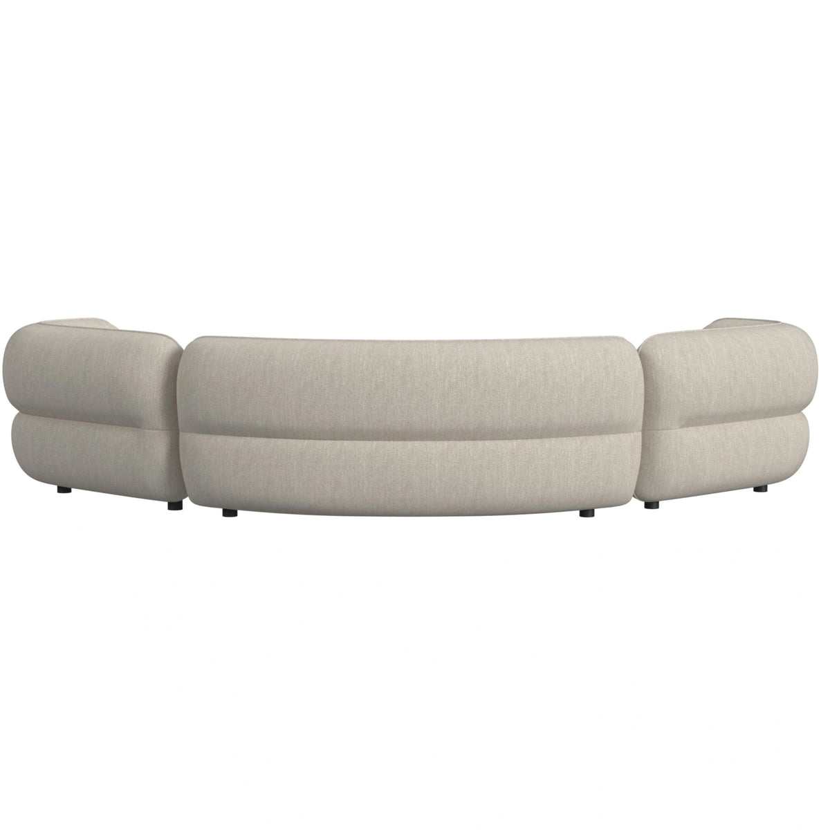Four Seasons Sectional Set in Woolen Camel with 6 Pillows